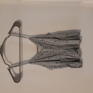 Floral Print Green Spaghetti Strap Top